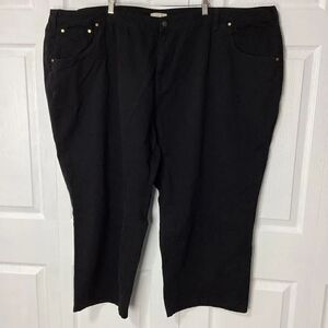Women Within Black Jeans Plus Size 38W Petite Straight
